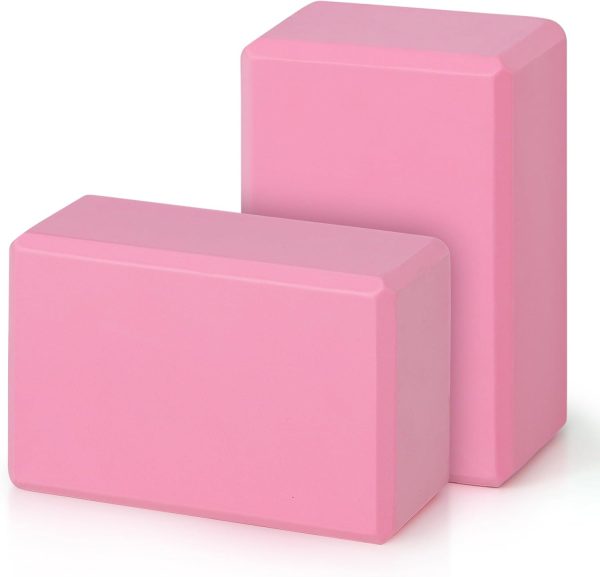 Yoga Block, Supportive High-Density  Foam, Non-Slip Exercise Bricks with Beveled Edges for Pilates, Meditation, Yoga Accessories for Stability,  , Stretches