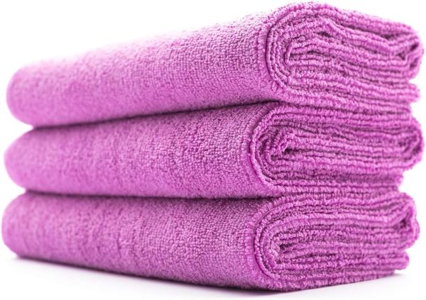 Sport & Workout Towel - Gym, Exercise, Fitness, Spa, Ultra Soft, Super Absorbent, Fast Drying Premium Microfiber, 320gsm, 16in x 27in, Lavender - Pack of 3