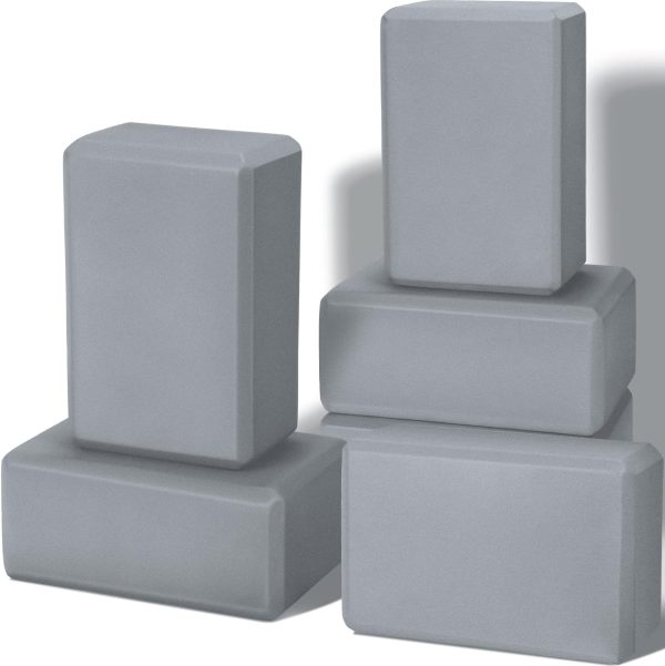 6 Pack Yoga Blocks 9 x 6 x 4 Inch Foam Lightweight Non Slip Yoga Props for Yoga Pilates Stretching Meditation