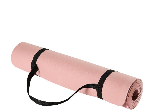 1/4 Inch Thick  Exercise Yoga Mat with Carrying Strap