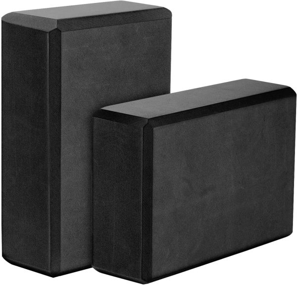 Thin Yoga Blocks 2 Pack, 9" x 6" x 3" High Density  Foam Yoga Block Exercise Bricks, Eco Friendly & Lightweight, Increase Flexibility &  , Great for Stretching & Holding Poses