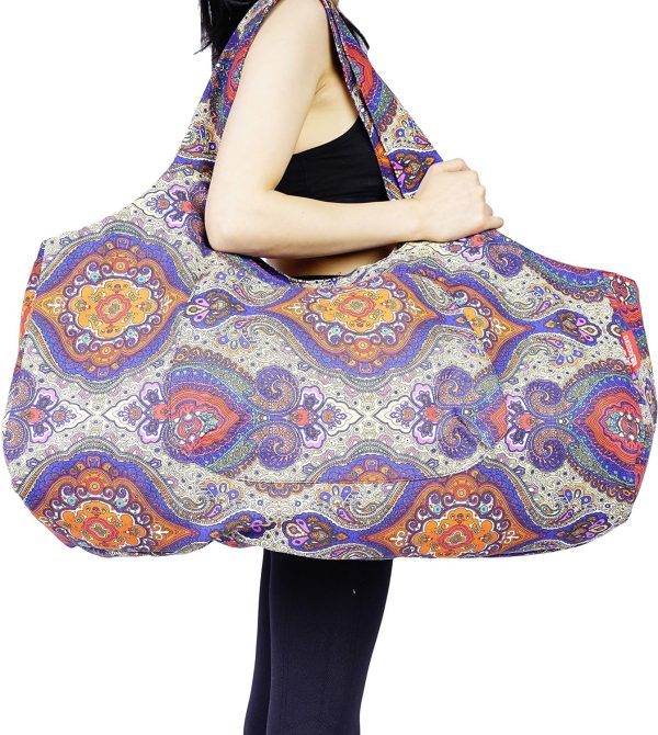 Yoga Mat Bag Large Yoga Mat Tote Sling Carrier with Pockets Fits Mats with Multi-Functional Storage Pockets Light and Durable